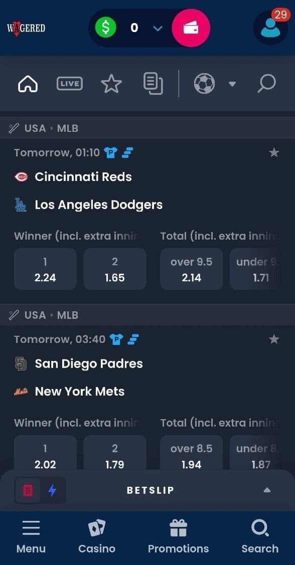 Wagered Casino Sports Betting Review
