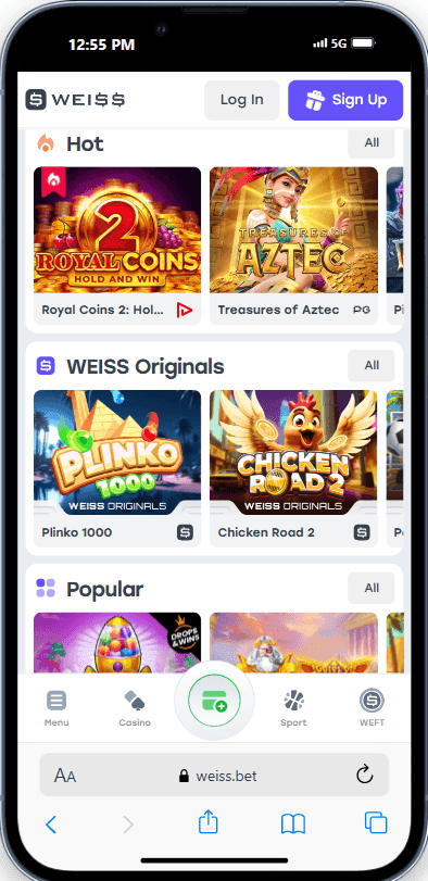Weiss Casino Customer