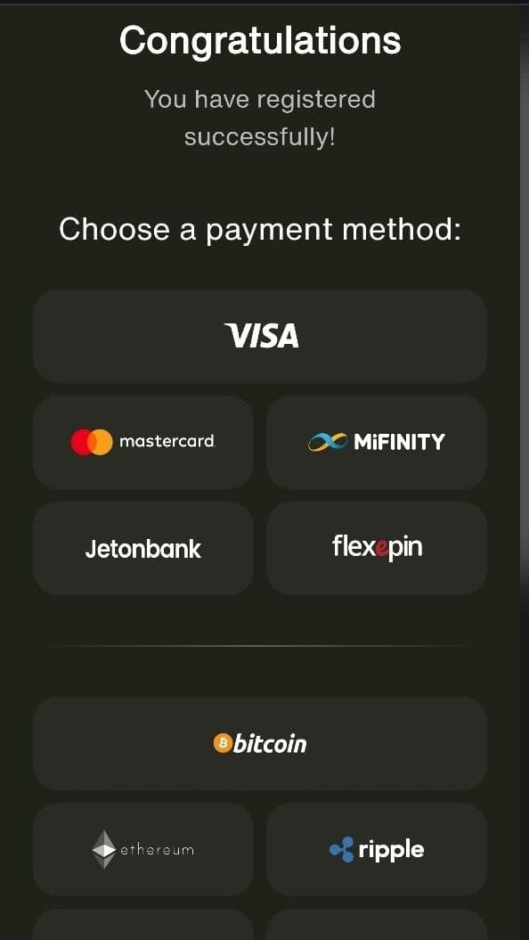 When complete, tap on Register. 