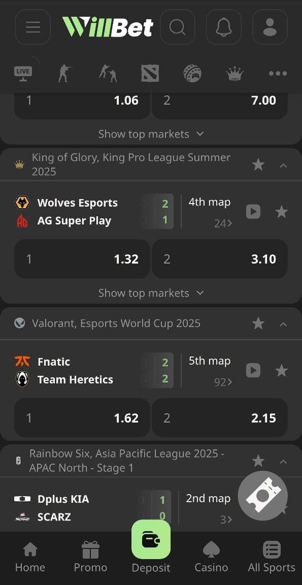 Willbet Esports Betting Review