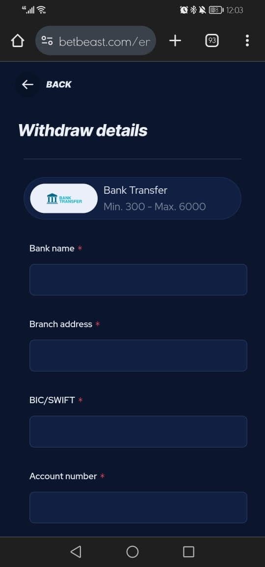 BetBeast Money Withdrawal Guide