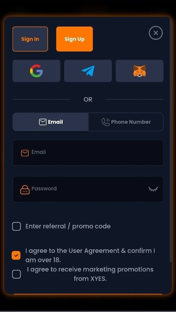 Xyes Registration Guide