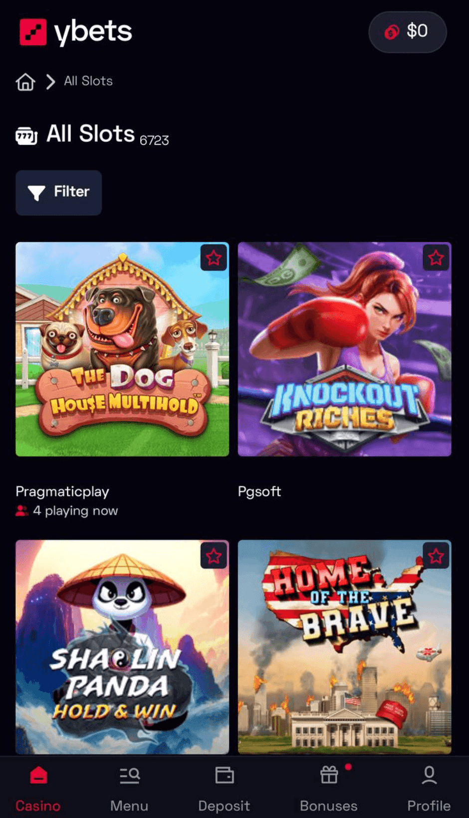 Ybets Slots