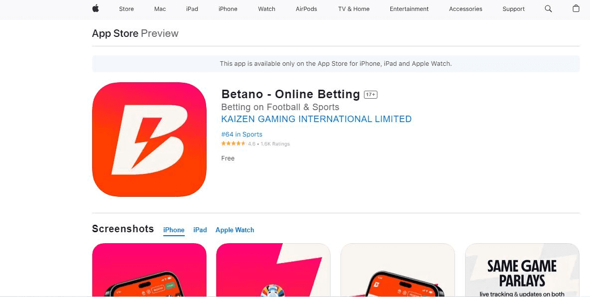 Image Credits : Betano