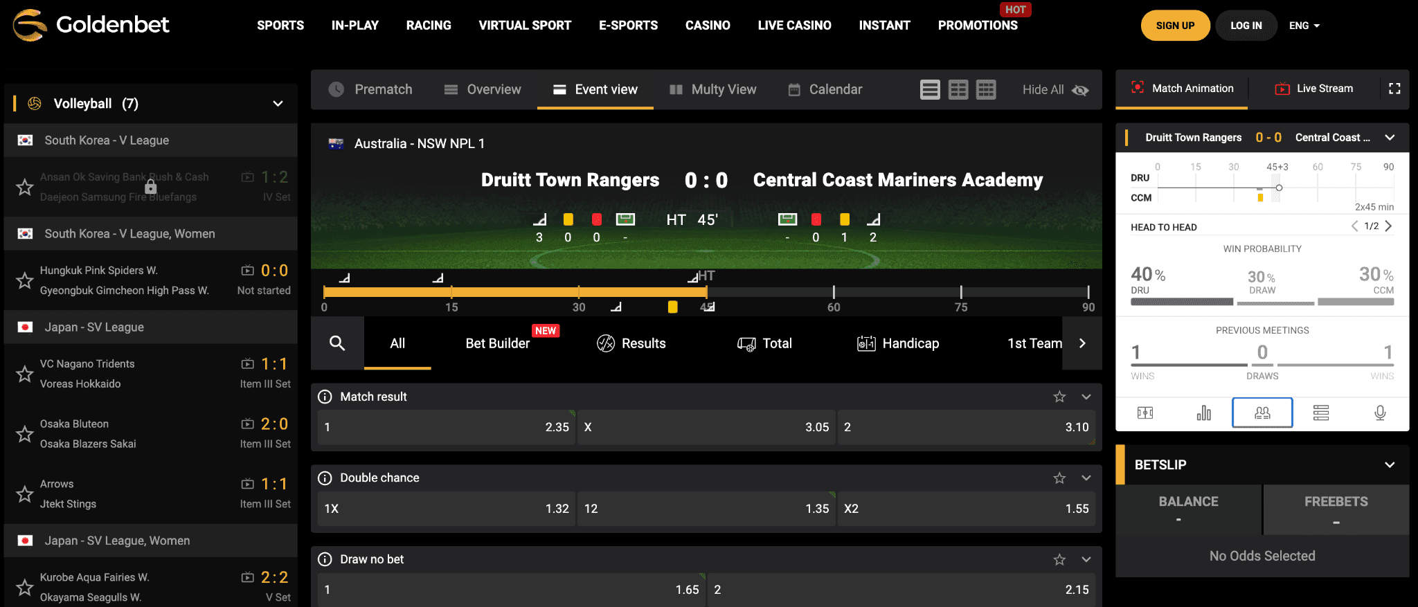 Goldenbet Live Betting & Streaming