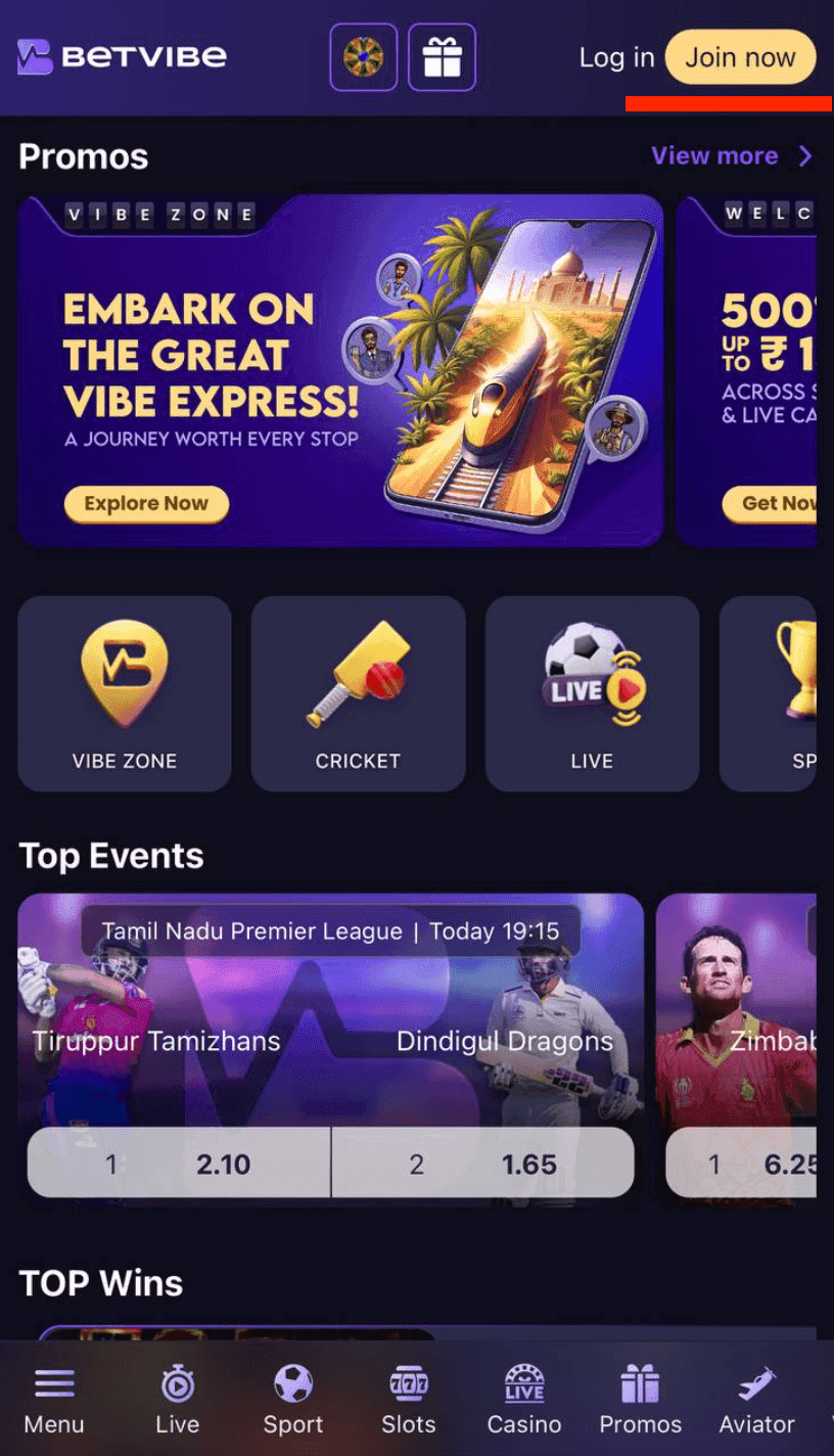 tap the Join Now button.