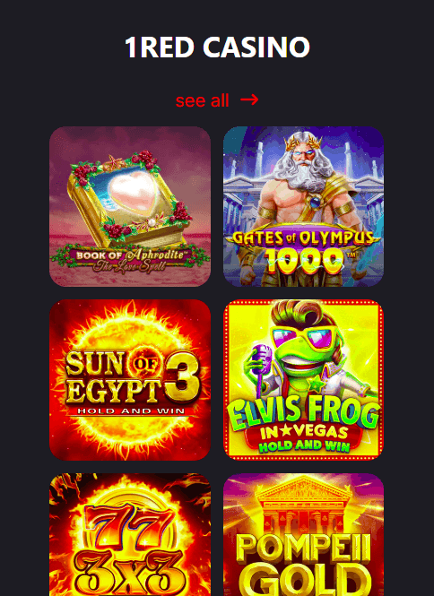 1Red Casino User Experience