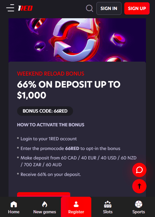 1Red Promotional Offers