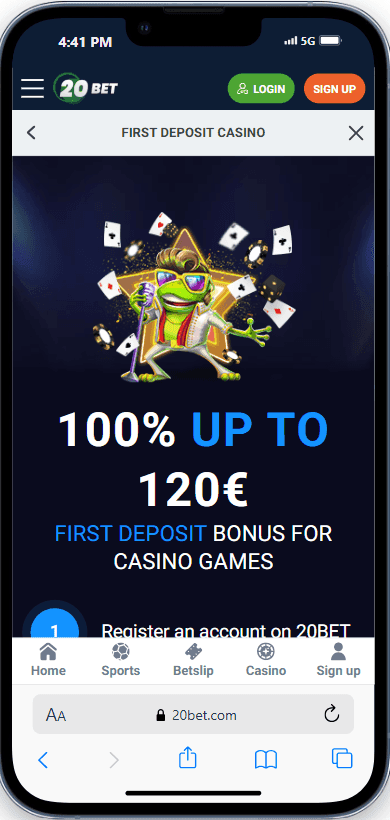 20bet Casino Welcome Bonus