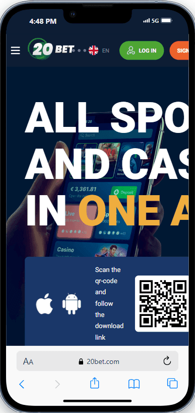 20bet Mobile Experience