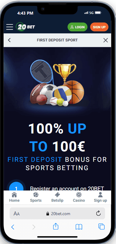 20bet Sports Welcome Bonus