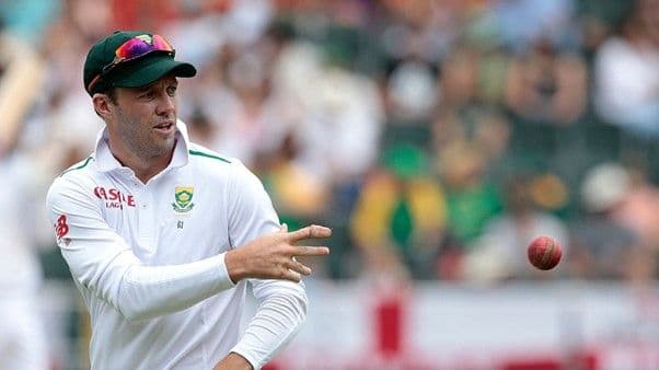 AB de Villiers throwing a ball in a cricket stadium-