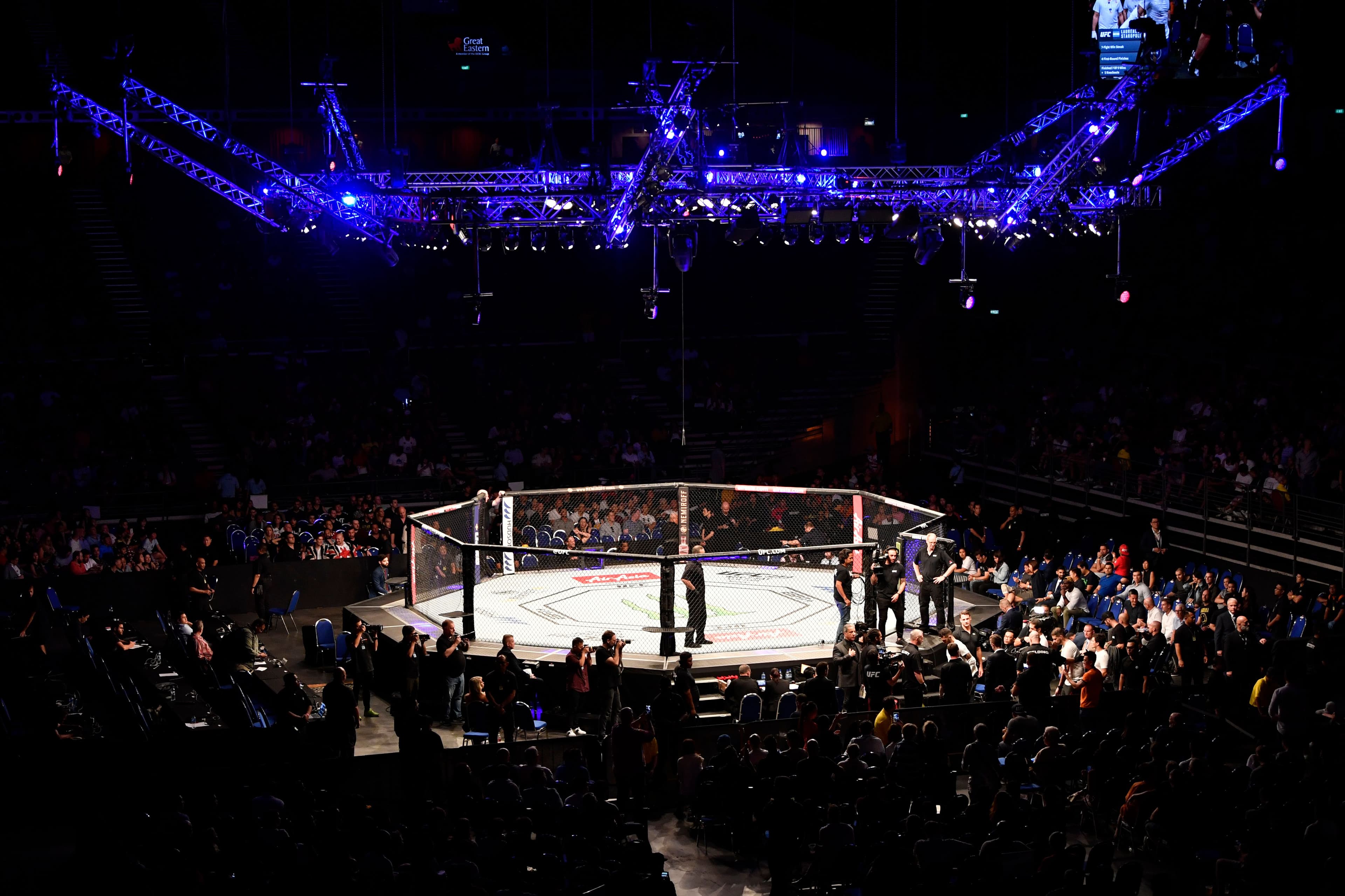 A general view of the Octagon during the UFC Fight Night event