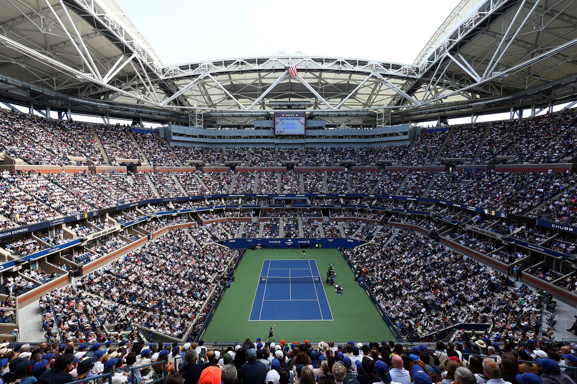 A view of Arthur Ashe Stadium