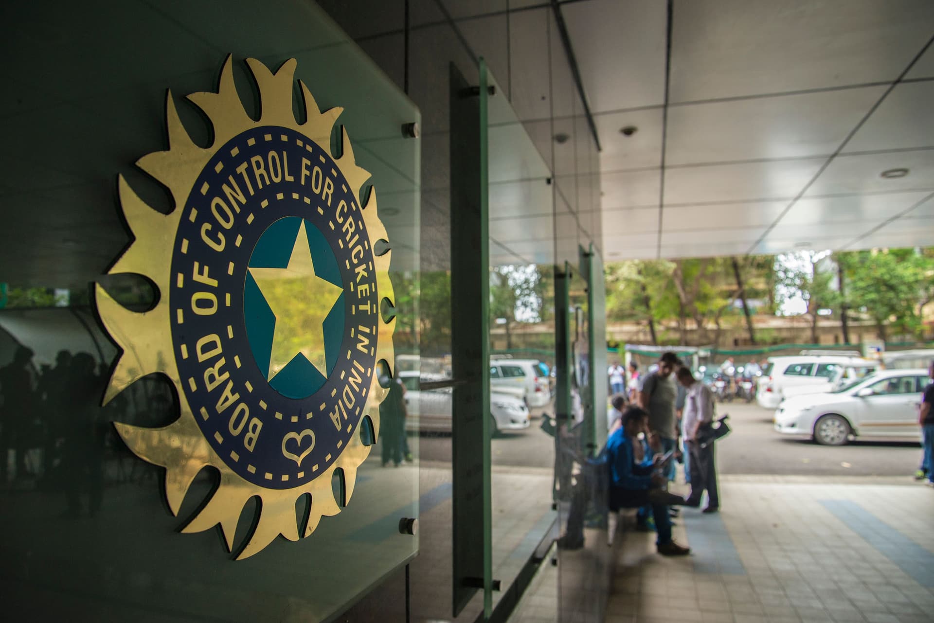 A view of logo of the Board of Control for Cricket in India (BCCI)