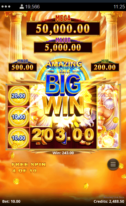 Amazing Link Zeus Bonus Features