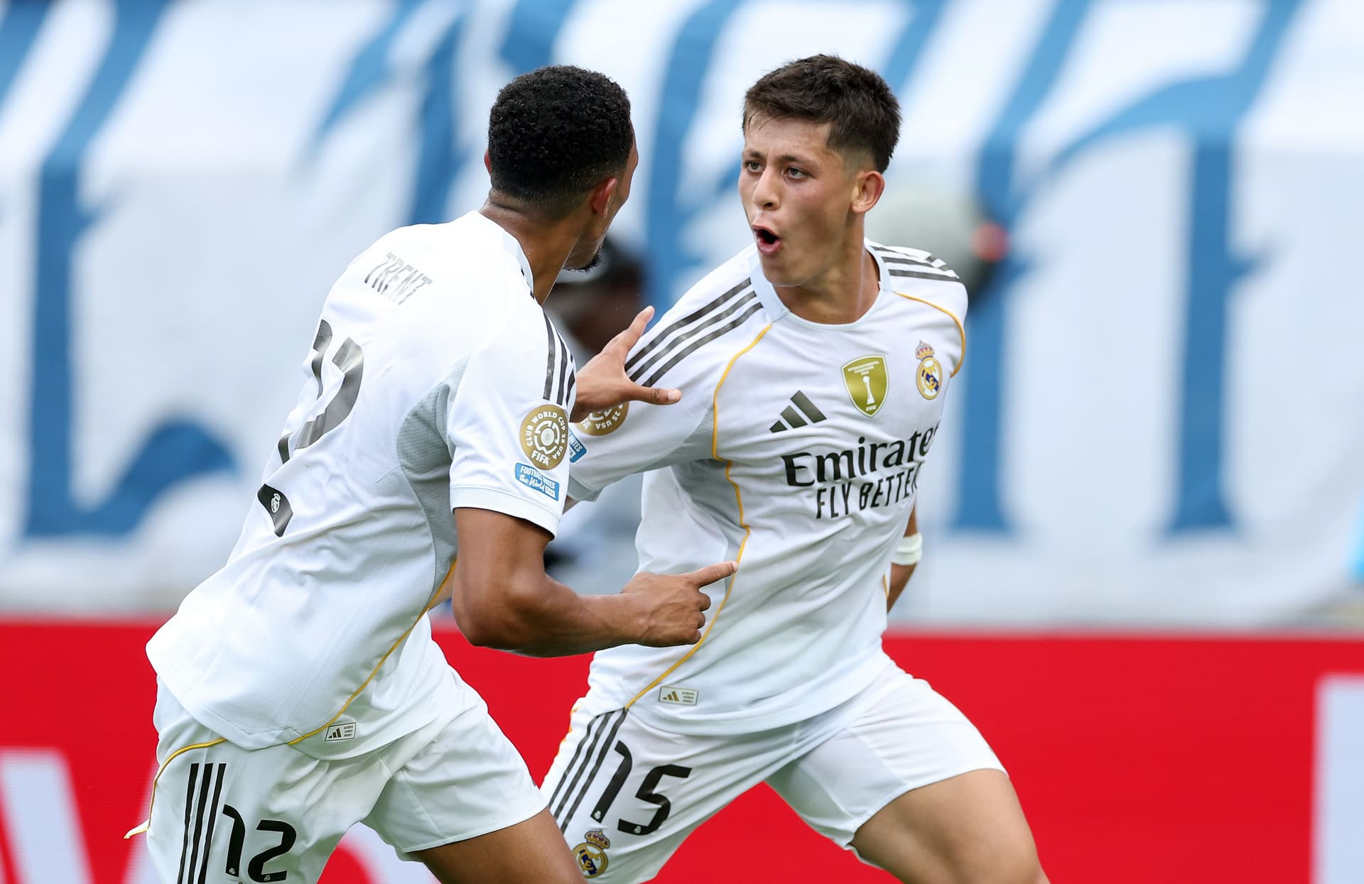 Arda Gueler of Real Madrid C.F. celebrates scoring his team's second goal