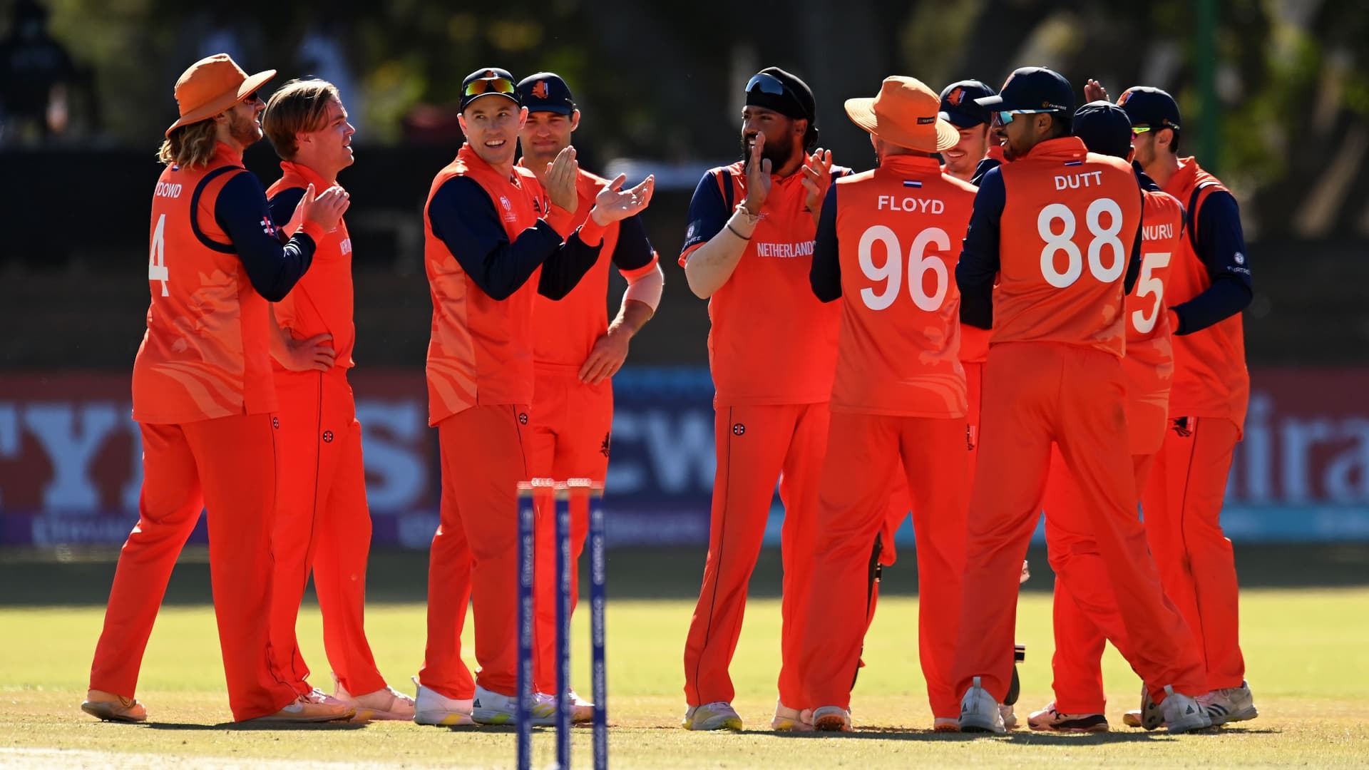 Bas de Leede of Netherlands celebrates the wicket.jpeg