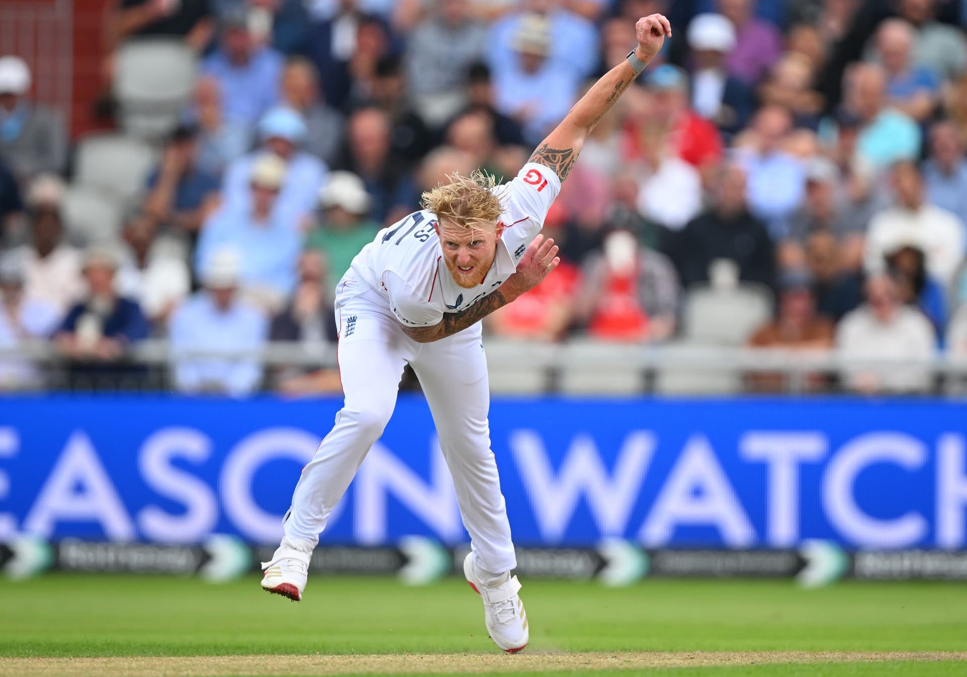 Ben Stokes of England in action during Day One of the 4th Rothesay Test Match