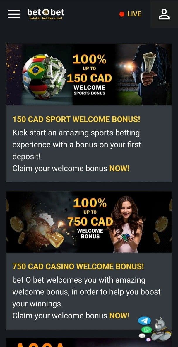 BetOBet Bonuses & Promotions
