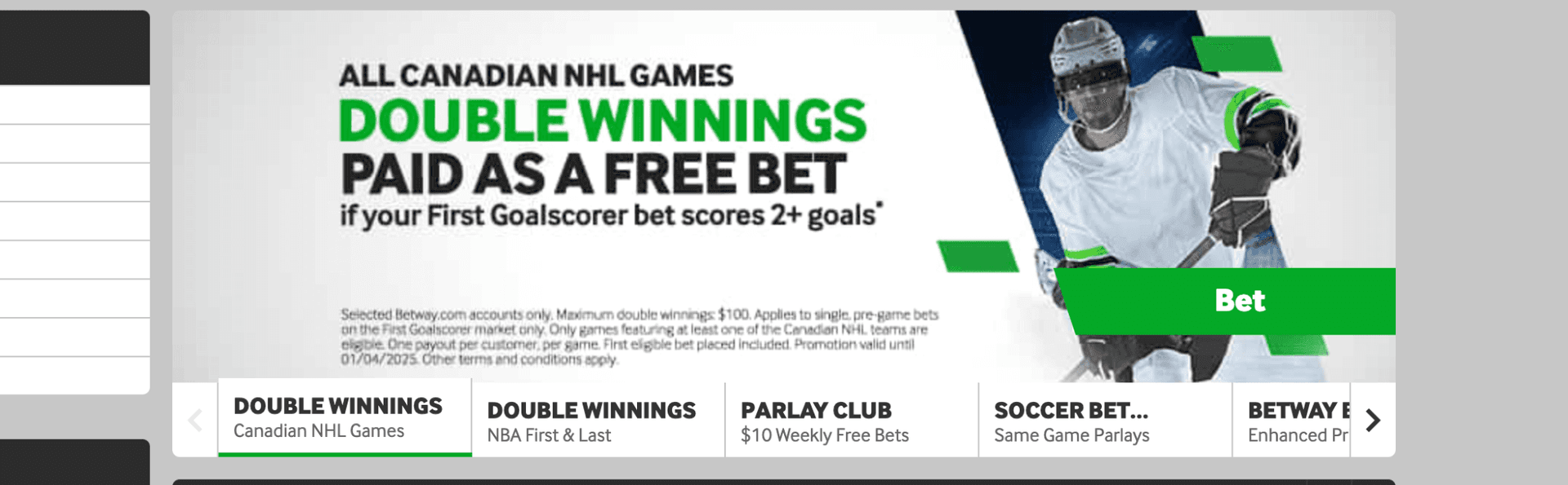 Betway Free Bets