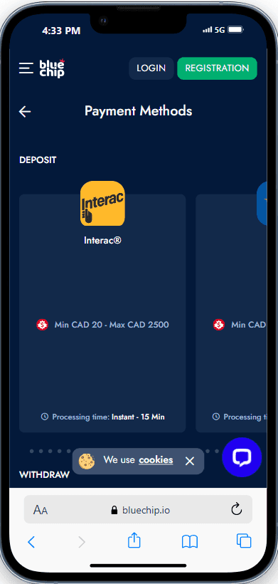 Blue Chip Casino Deposit Guide