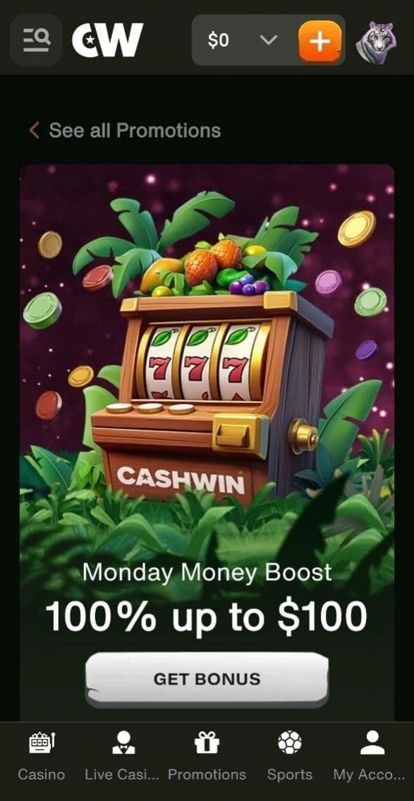Cashwin Casino Promotions