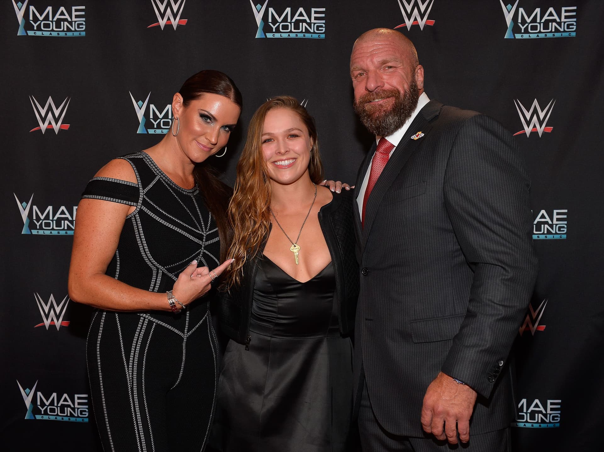 Stephanie McMahon and MMA fighter Ronda Rousey