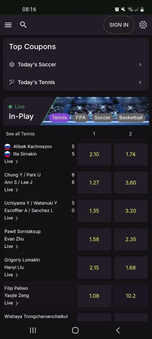 Cloudbet Mobile Experience