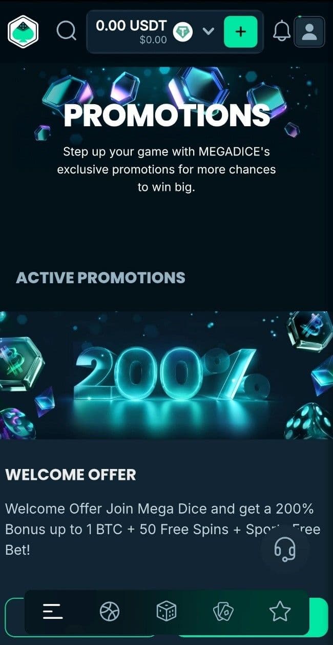 Complete the Mega Dice registration form