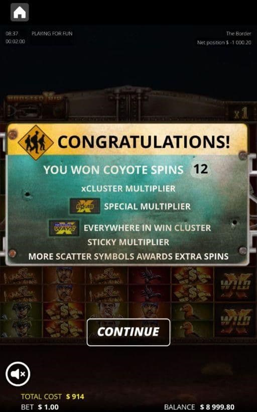 Coyote Spins the border