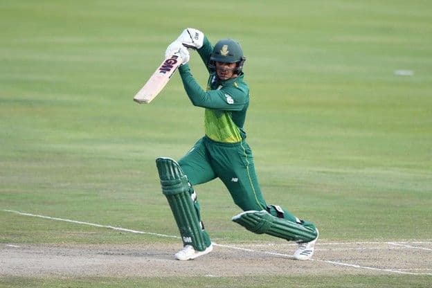 Cricketer Quinton de Kock batting during a cricket match