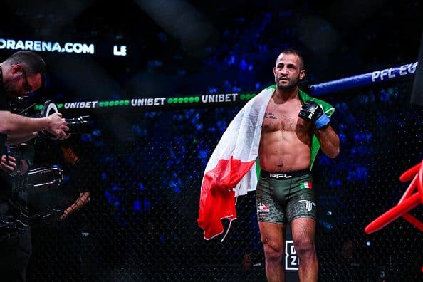 Daniele MICELI of Italy celebrates his victory over Yassin NAJID of France