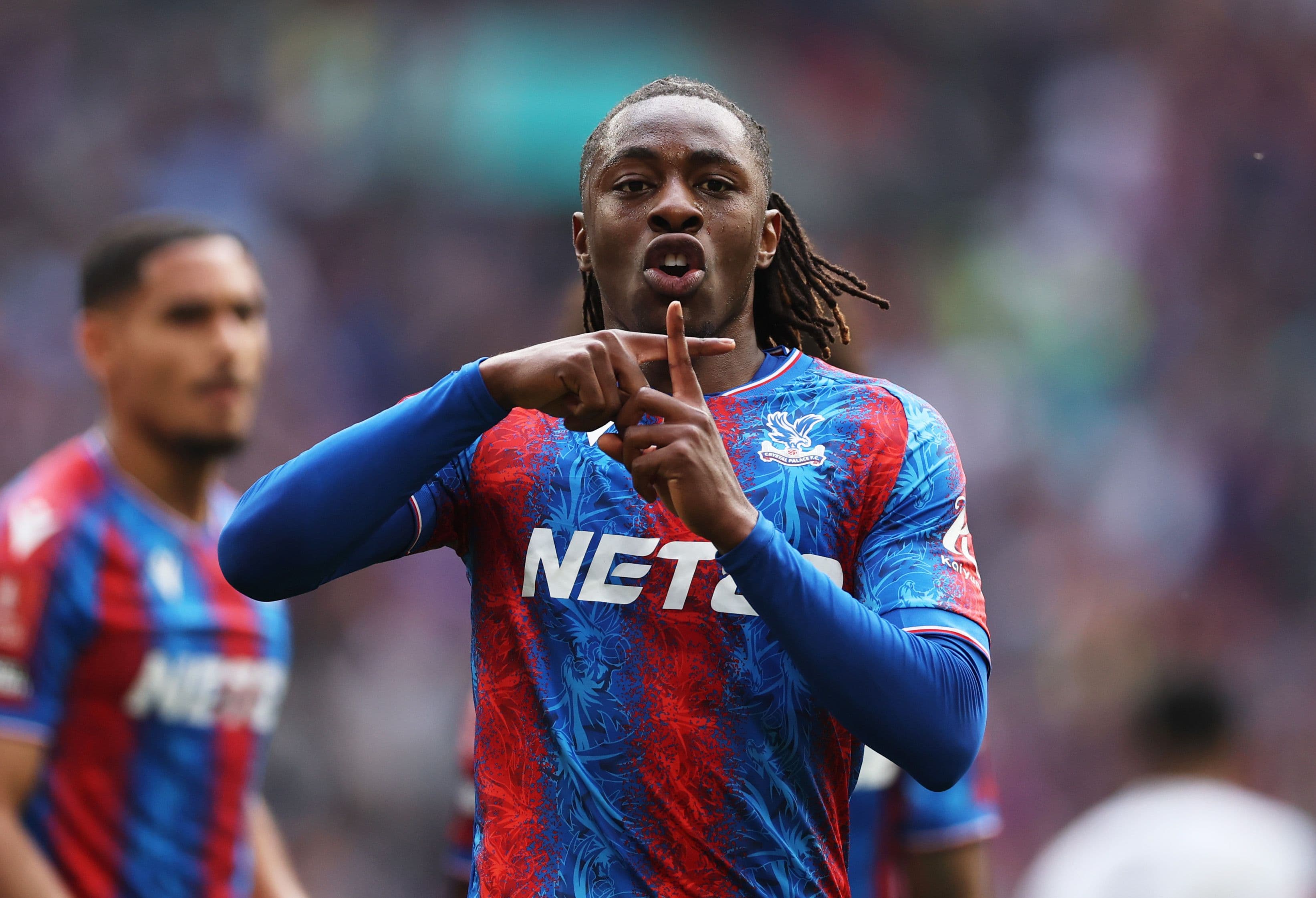 Eberechi Eze of Crystal Palace celebrates scoring his team's first goal.jpg