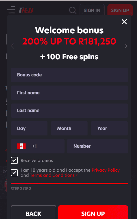 Enter the Required Information