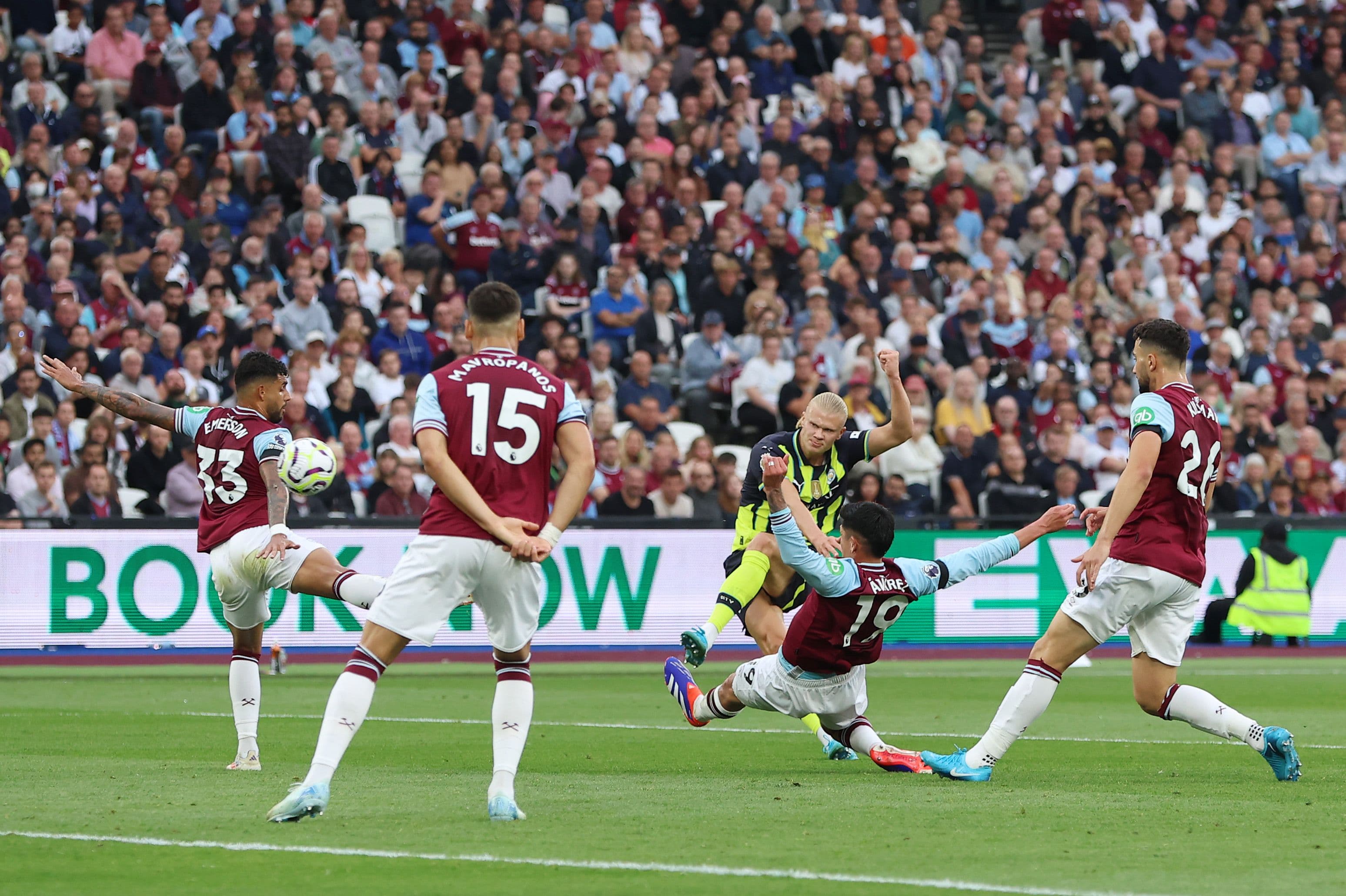 Erling Haaland scores his team's second goal
