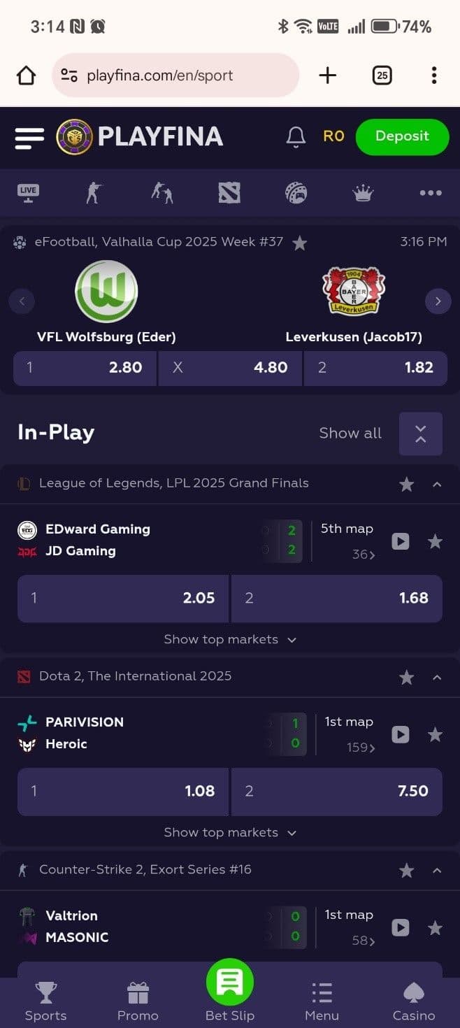 Esports Betting Review Playfina