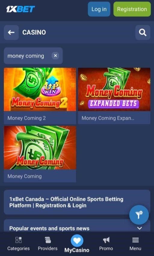 Find Money Coming in the casino’s slot lobby
