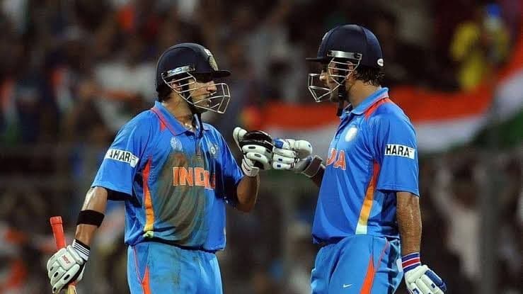 Gautam Gambhir and MS Dhoni Partnership 2011 World Cup Final.jpeg