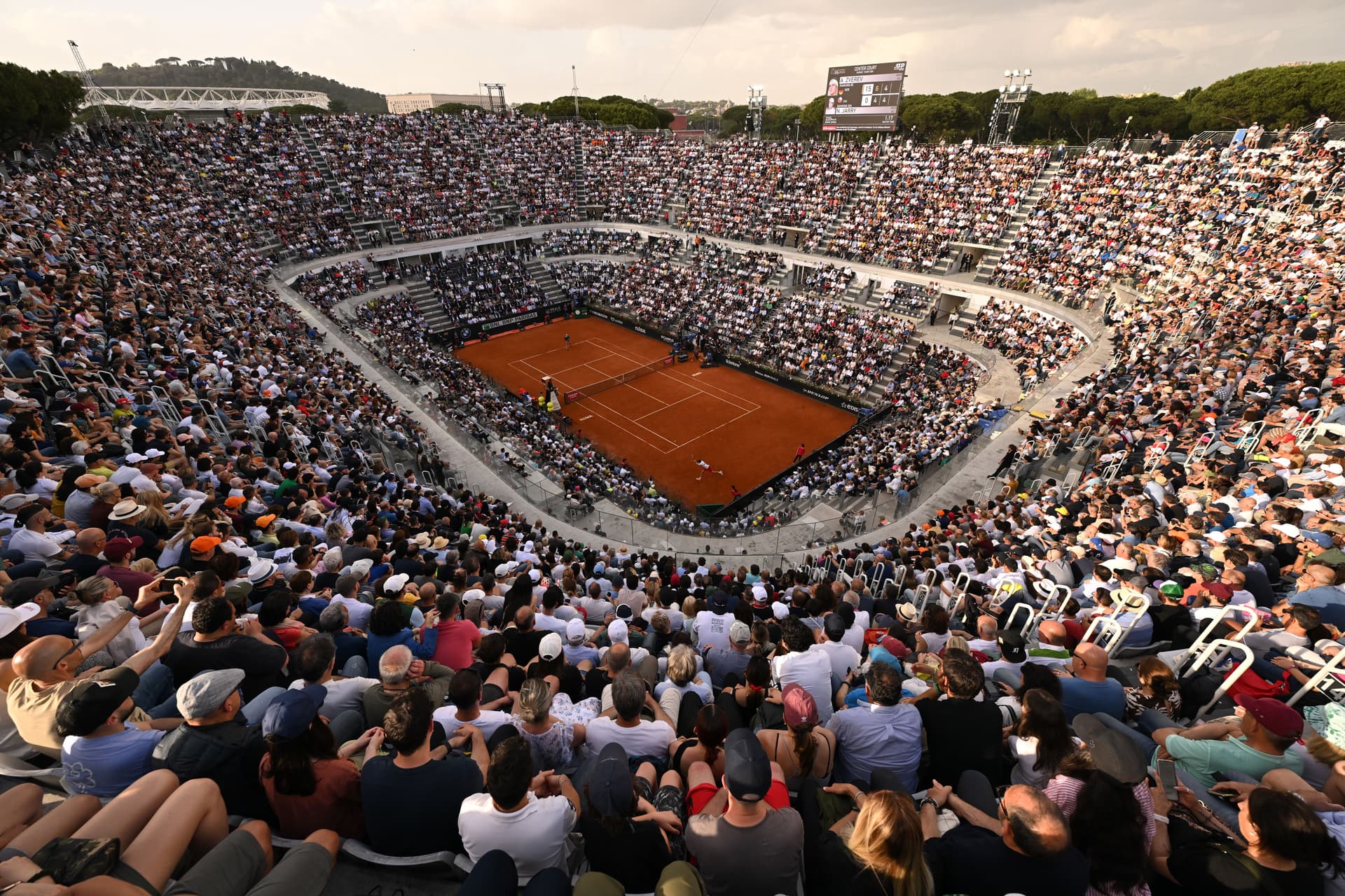 General view inside Center Court during the Men's Singles Final Match