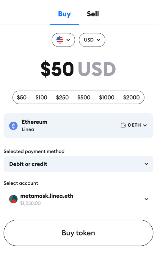 Purchase Ethereum (ETH)