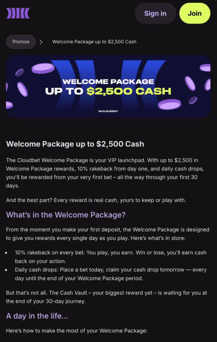 Claim your welcome bonus