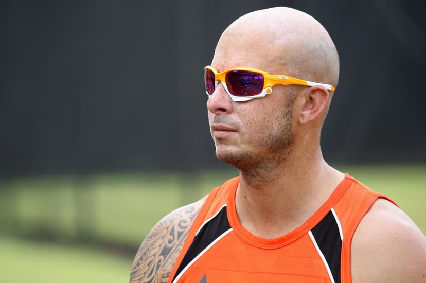 Herschelle Gibbs attends a training session during the Champions League Twenty20