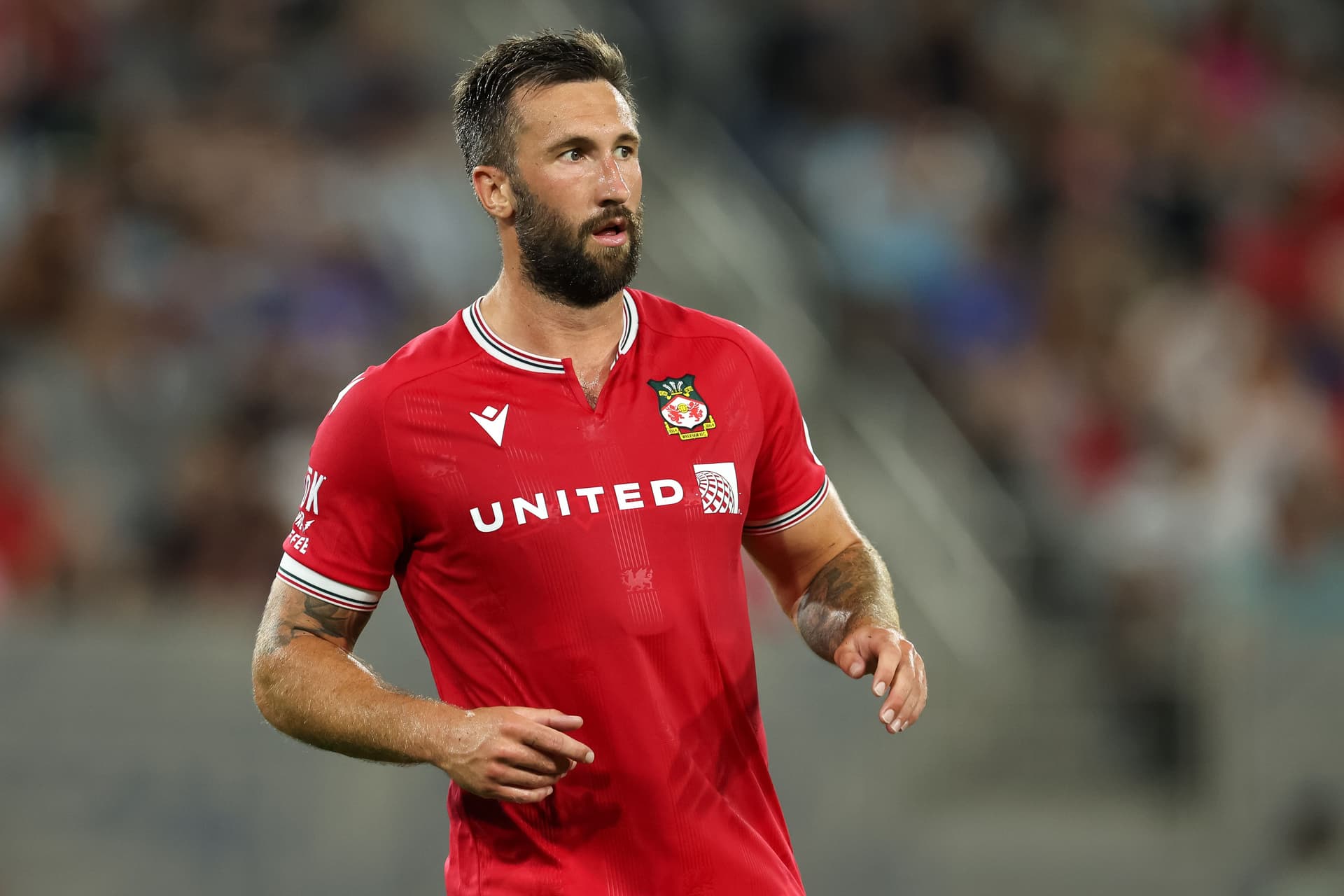 Ollie Palmer of Wrexham during the pre-season friendly match between Manchester United and Wrexham