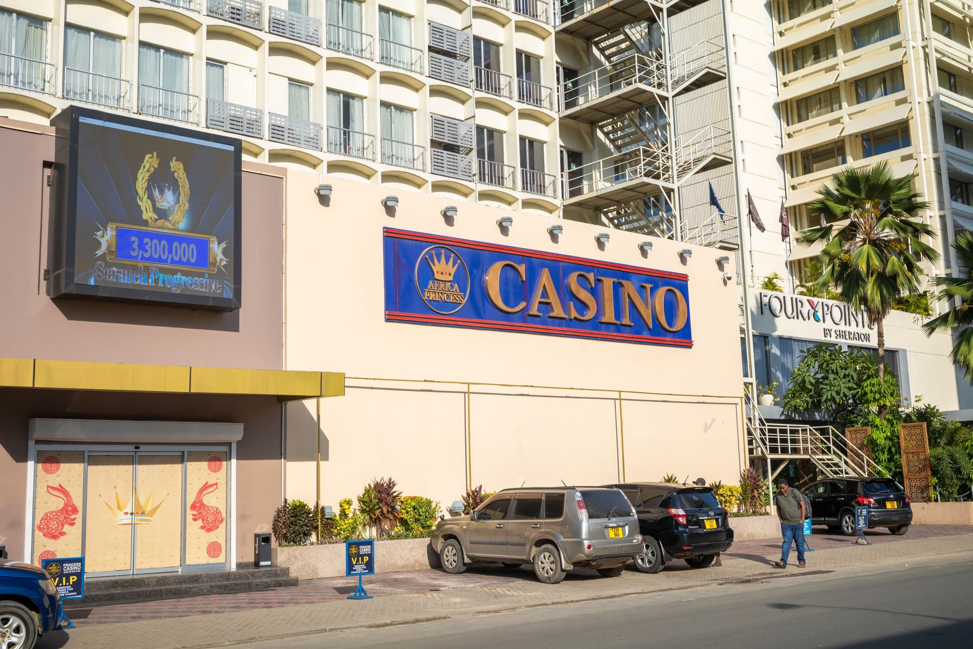 The entrance to the Africa Princess Casino located at Four Points
