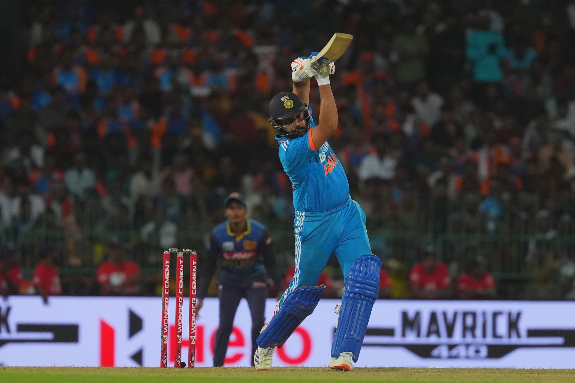 Rohit Sharma of India playing