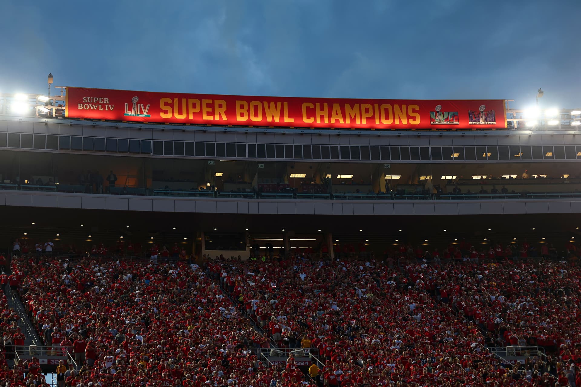 The Kansas City Chiefs unveil a new Super Bowl Champions
