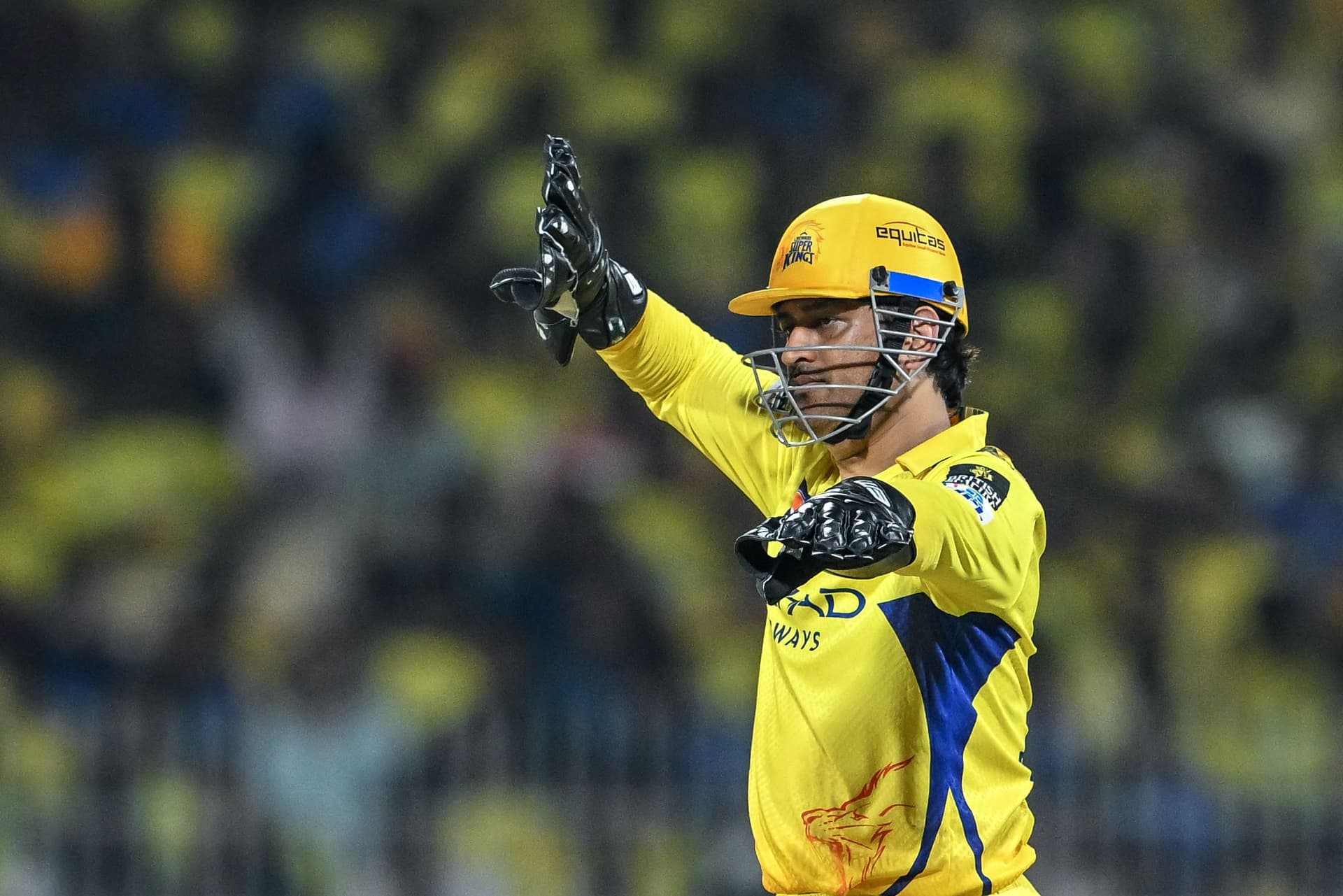 Chennai Super Kings' wicketkeeper MS Dhoni