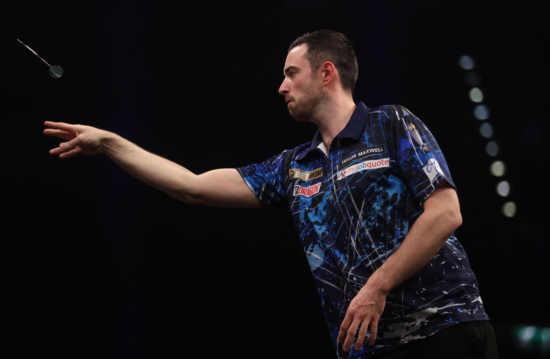 Luke Humphries during his match against Gerwyn Price