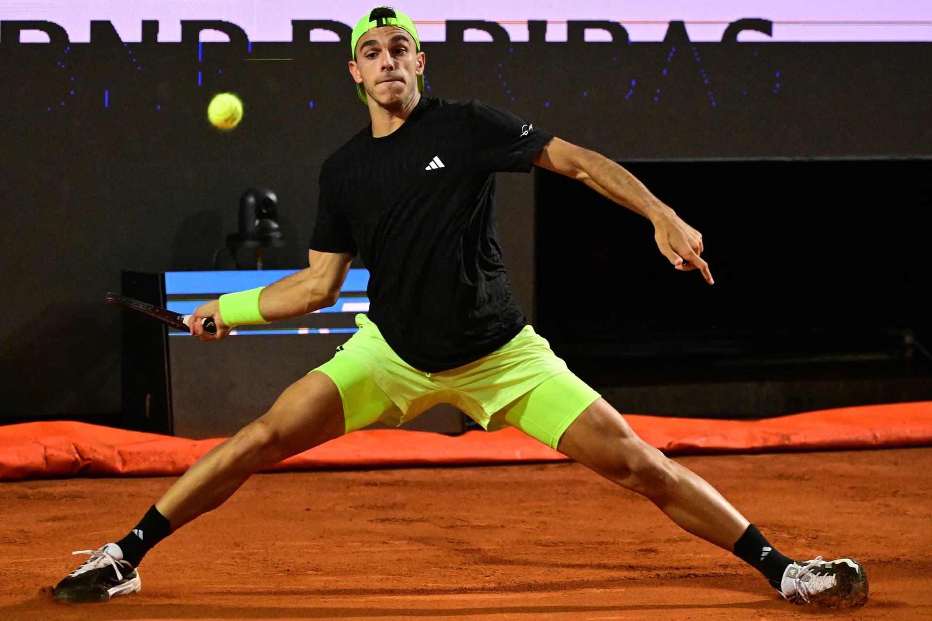 Argentine's Francisco Cerundolo returns to Italy's Jannik Sinner